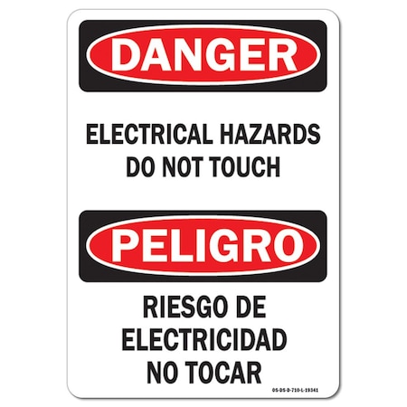 OSHA Danger, 18 Height, 24 Width, Decal